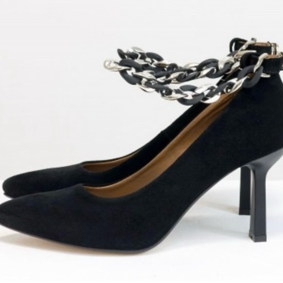 Classic suede shoes with chain - Picture 3 of 9